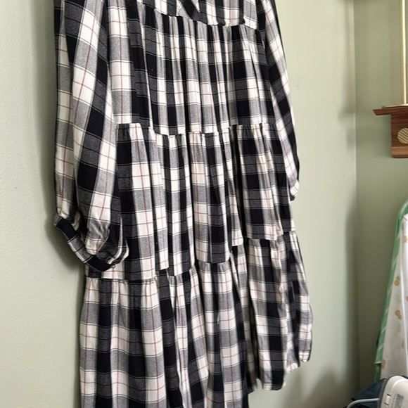 Anthropologie Maeve Amber Plaid Tiered Dress - Picture 4 of 11